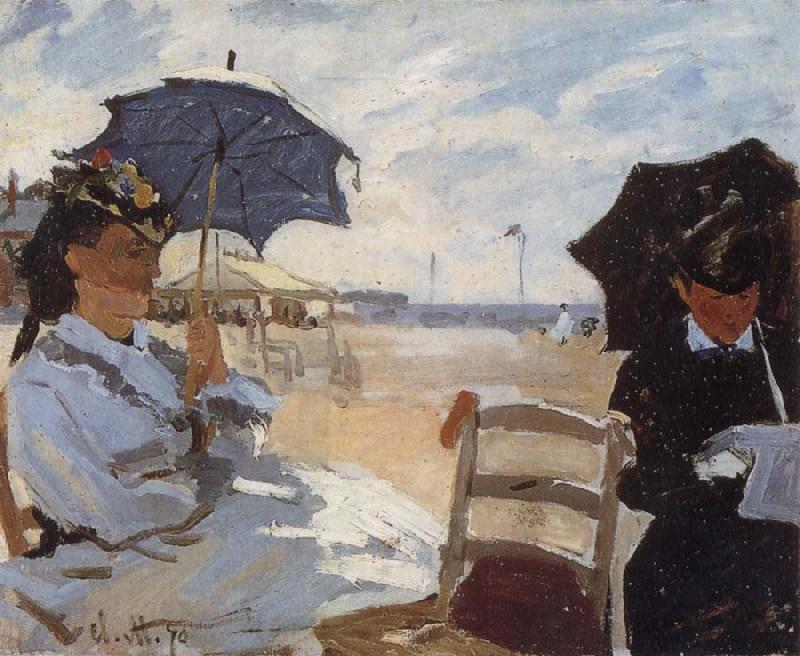 Claude Monet The Beach at Truouville Sweden oil painting art